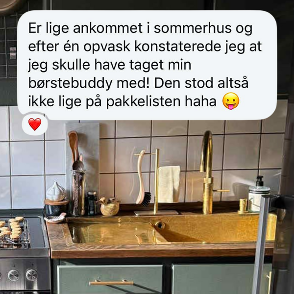 BørsteBuddy i sit nye hjem